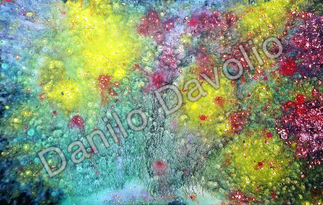 Sunday creation VI, 2017, Tempera, acrilico su cartone