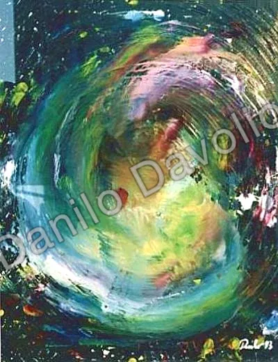 Earth in making, 1993, Olio su tela