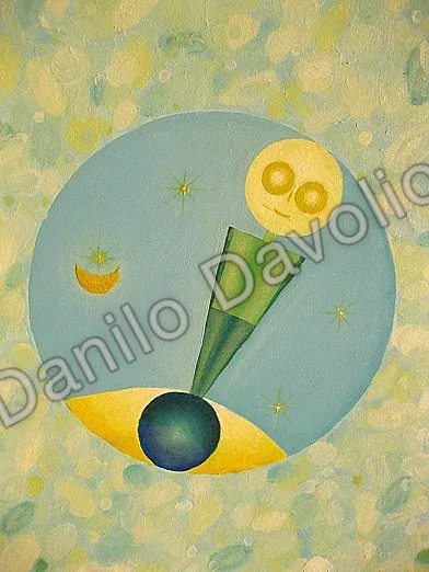 Ptolemy IV, 2009, Olio, polvere terrestre, atmosferica e celeste su cartone telato