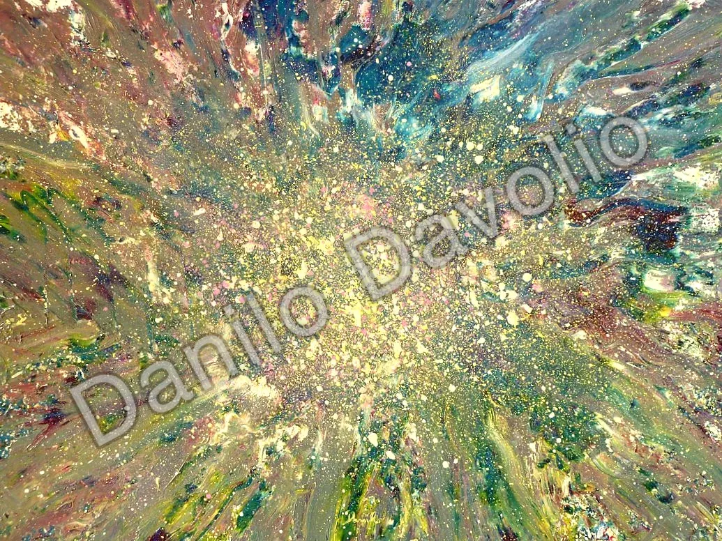 A piece of sky, 2011, Olio su cartone