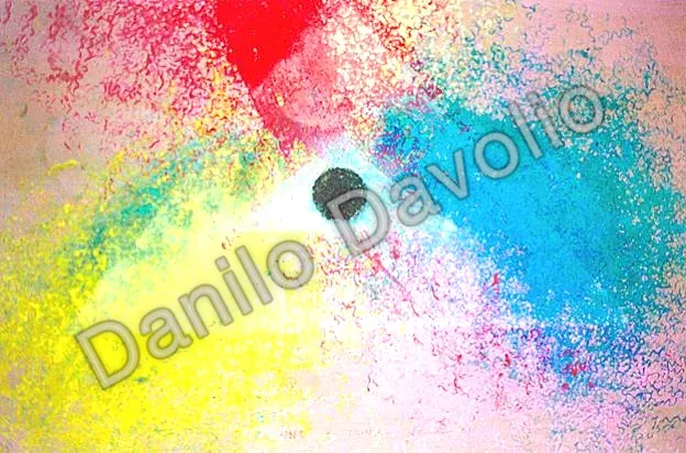 One and triune XIII, 2002, Olio su cartone