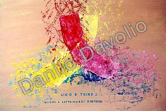 One and triune II, 2001, Olio su tela cartonata