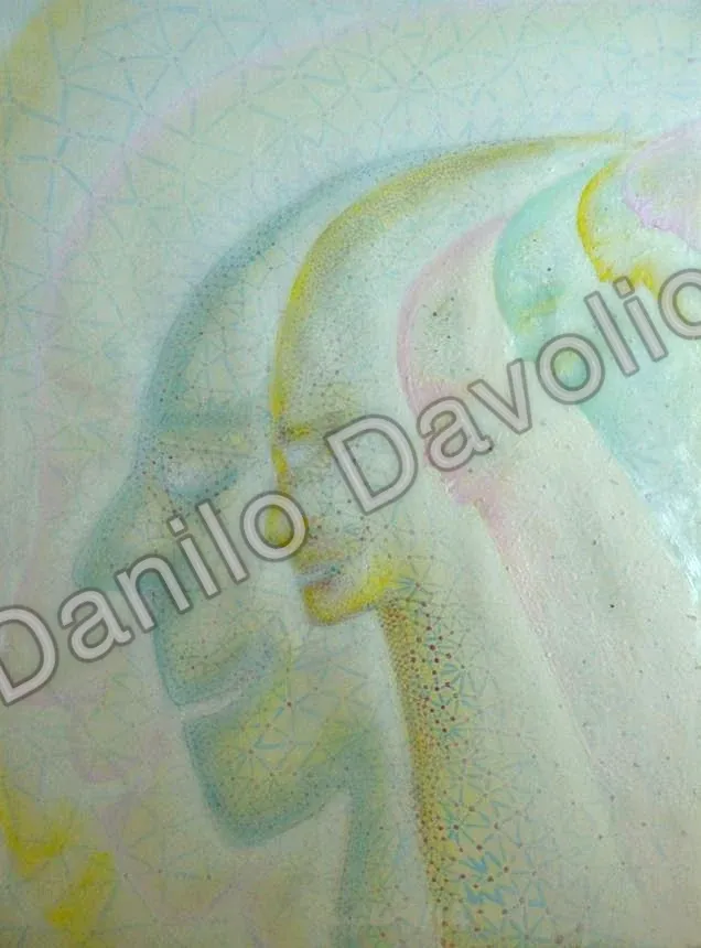 One, nobody, hundredthousand II, 2014, Olio su cartone telato