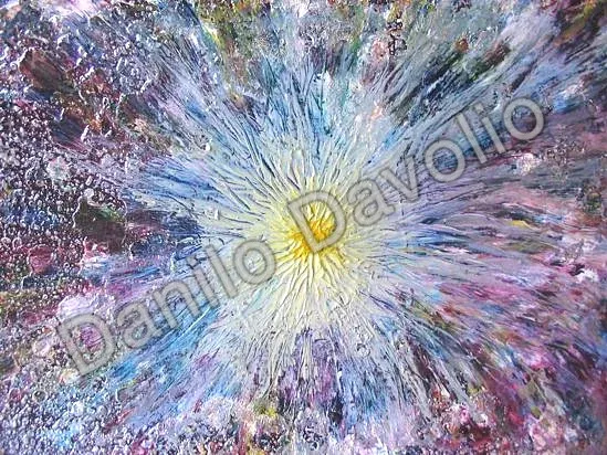 desolated point in the universe ii, 2006, Olio su cartone