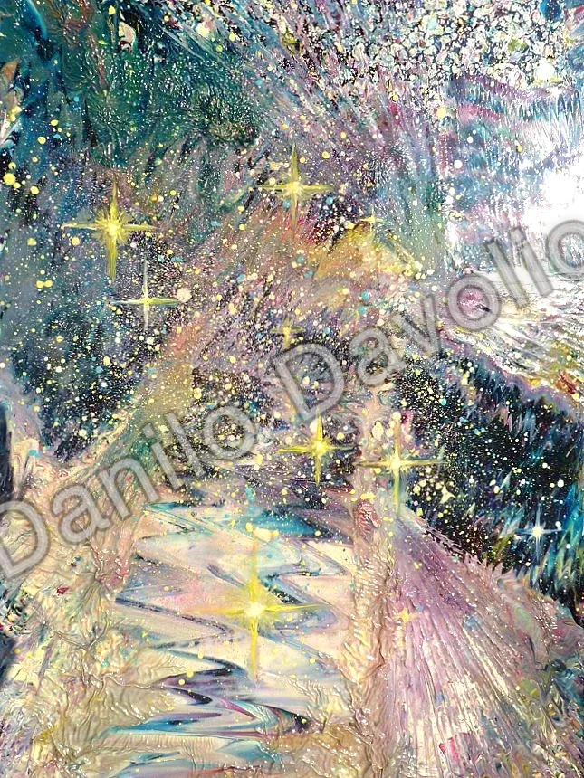 Universe vibration, 2011, Olio su cartone