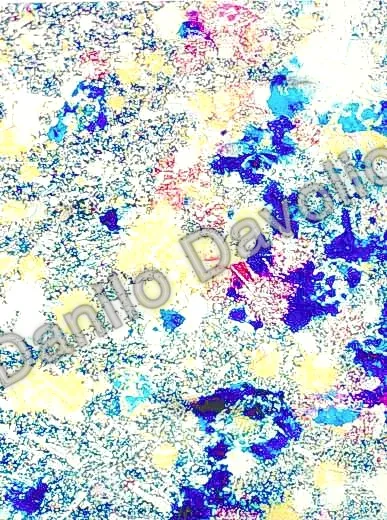 To Burri I, 2003, Olio su cartone + plastica